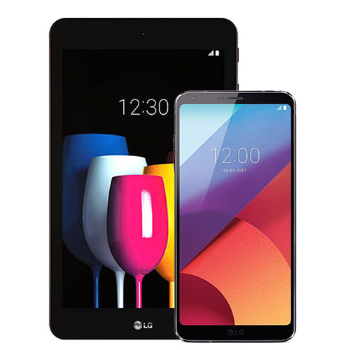 Image of the LG G6 and the LG G Pad4