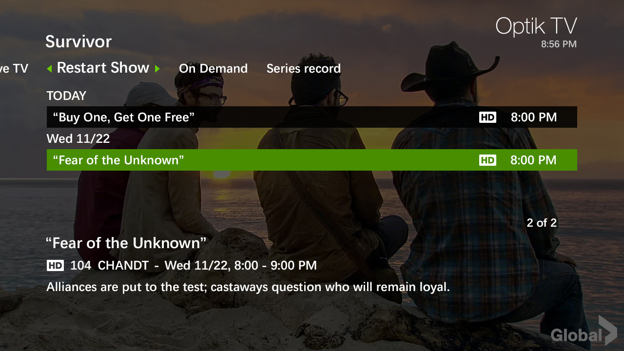 Optik TV Restart feature Support
